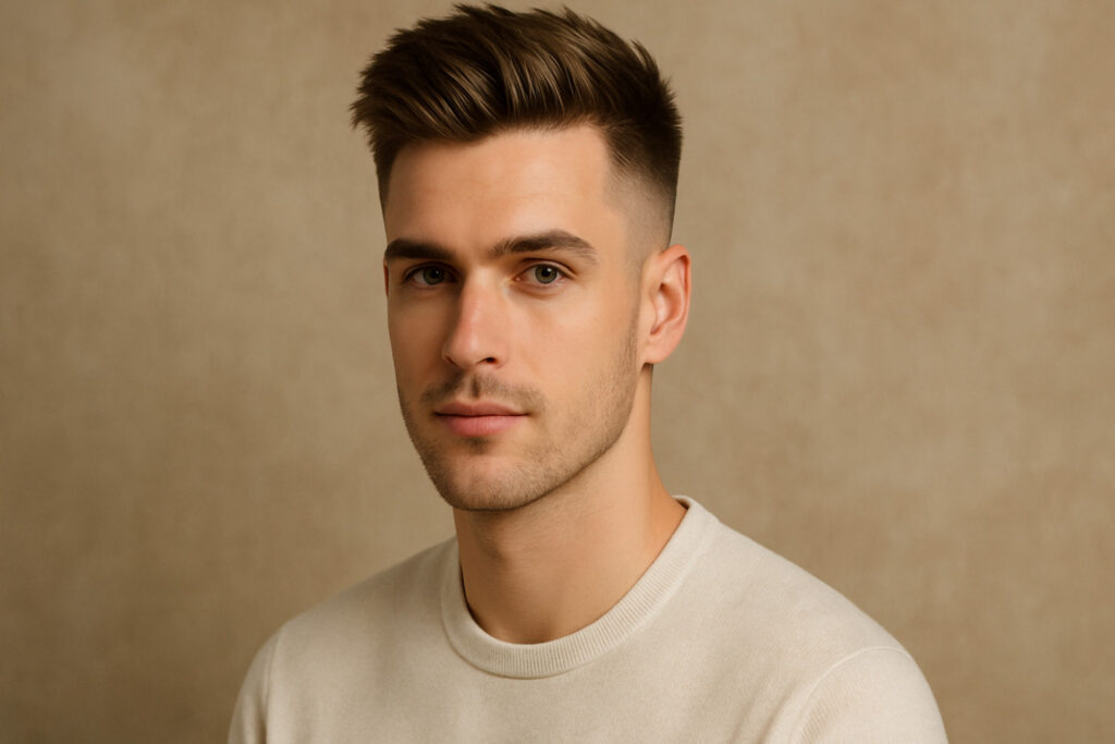 nowoczesna cieniowana fryzura męska